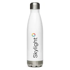 Stainless steel water bottle - Vertical White