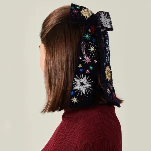 Star Embellished Bow Hair Clip