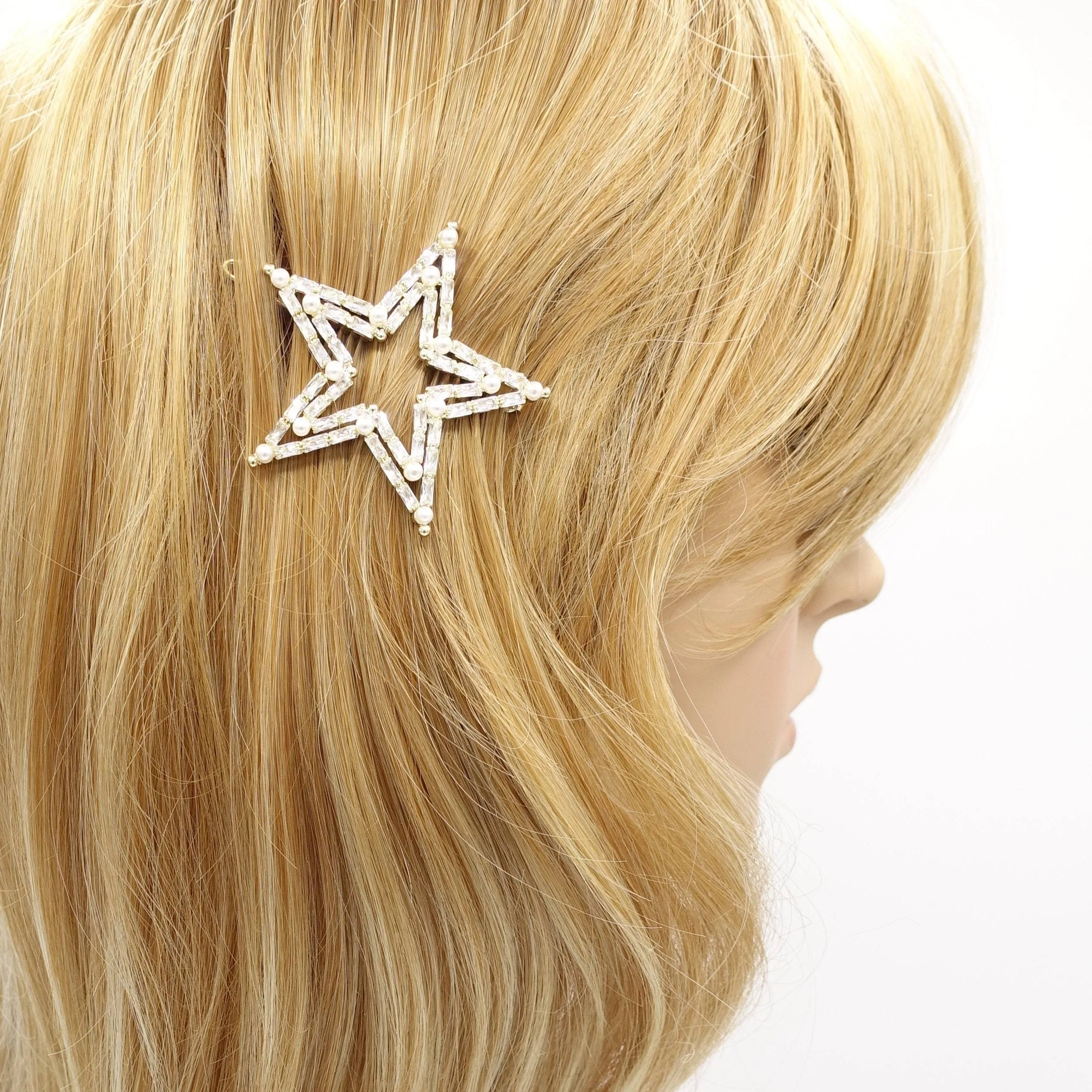 star hair clip bling hair accessory for women