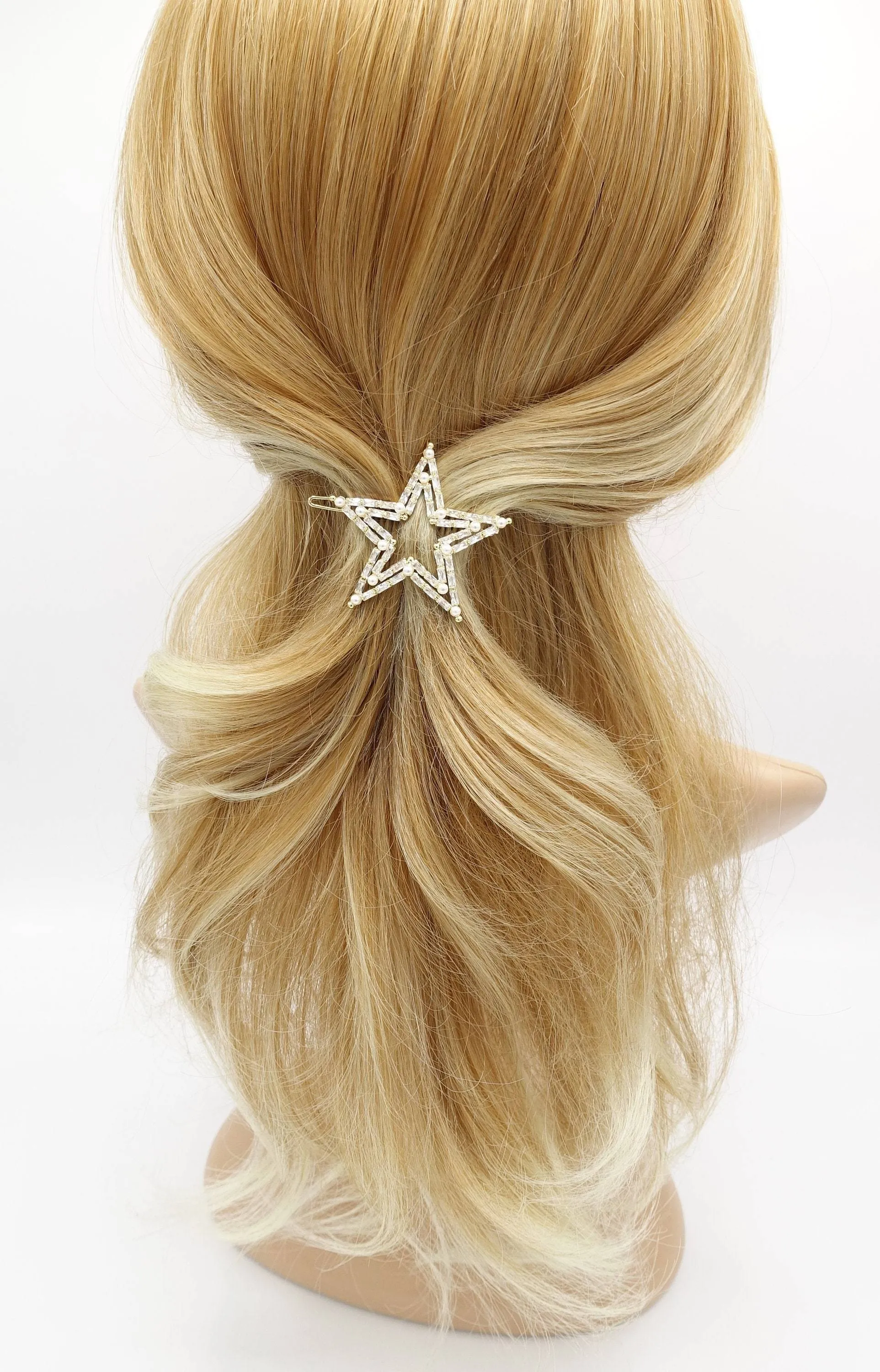 star hair clip bling hair accessory for women