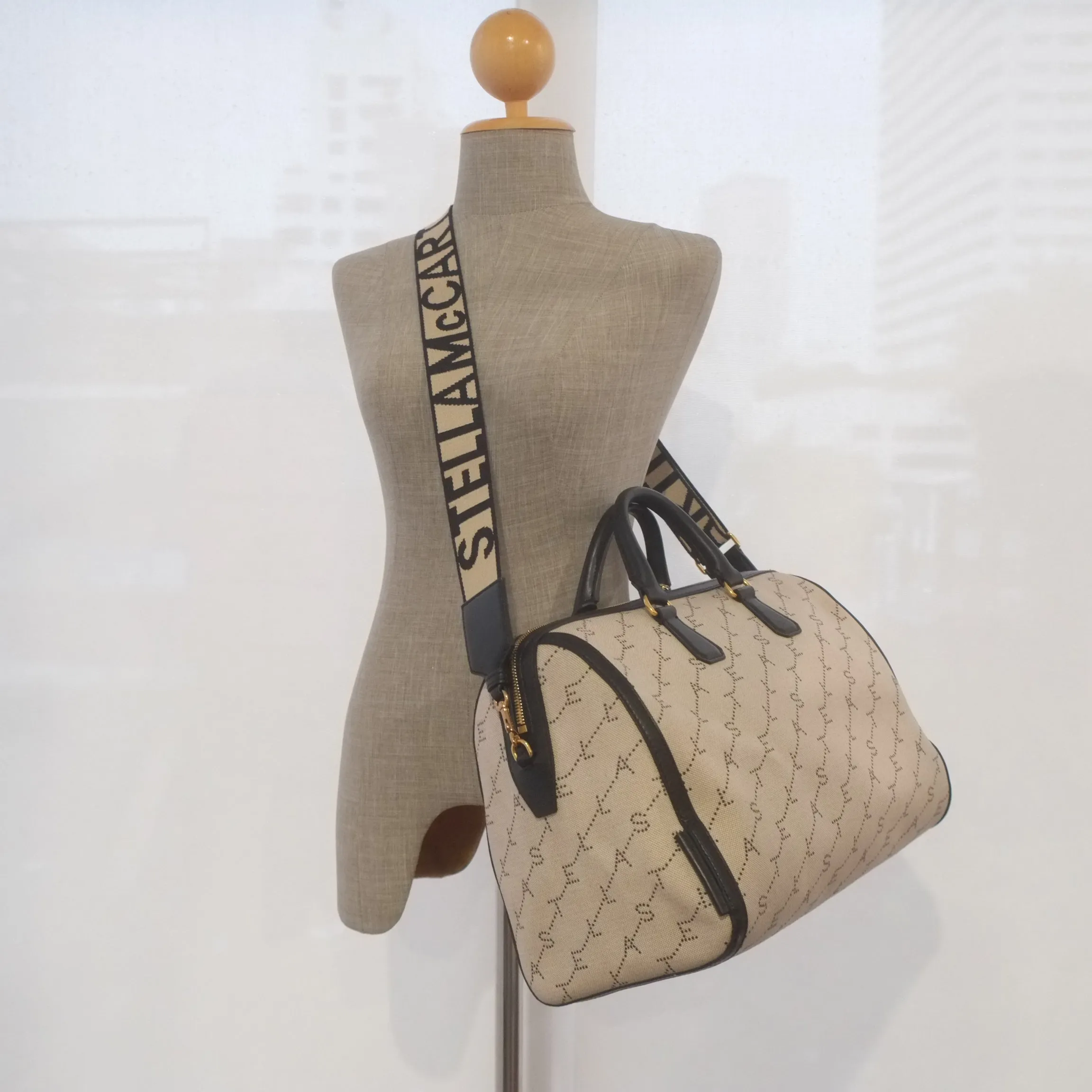 Stella Mccartney Botton Bag Canvas Cream