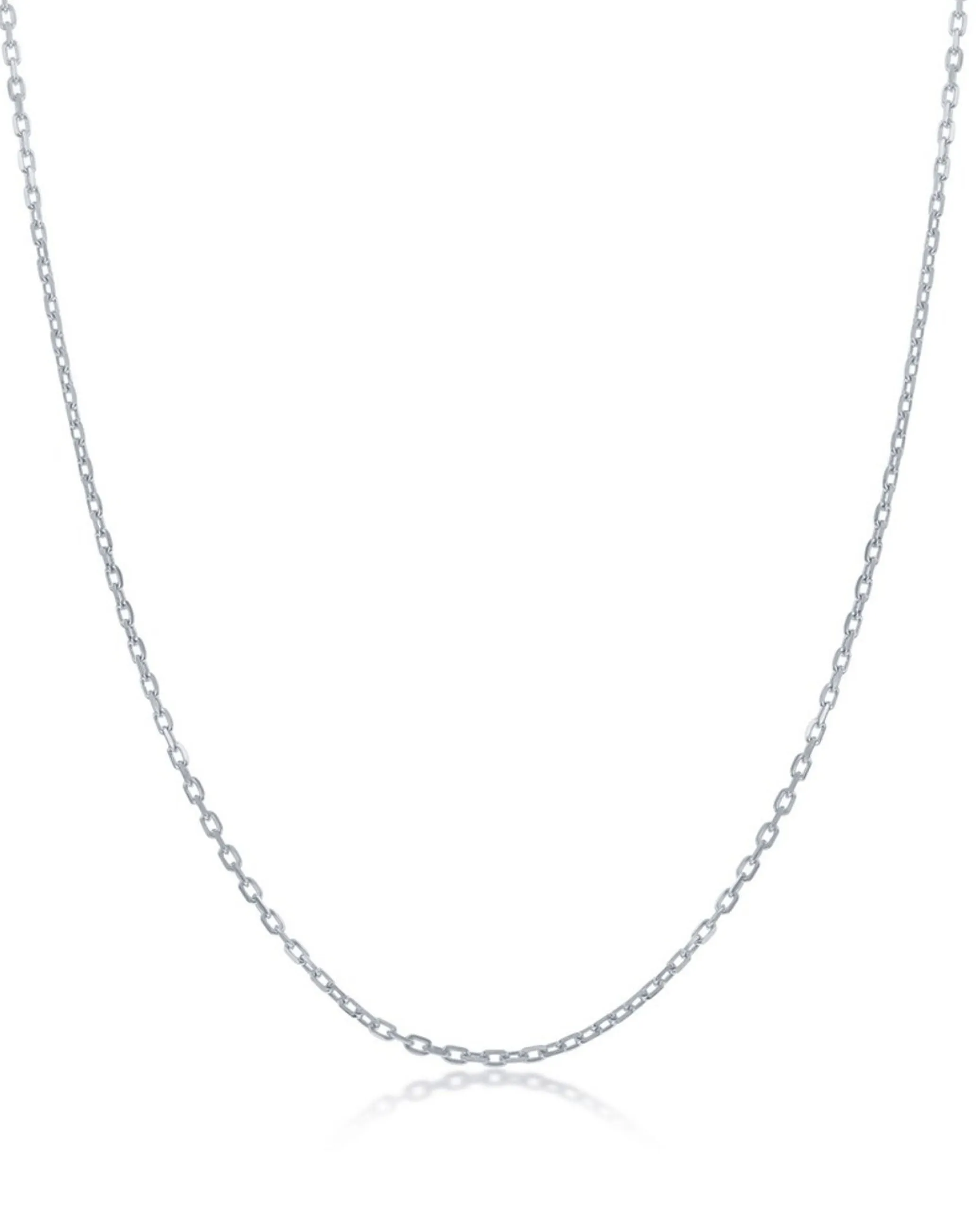 Sterling Silver 1.99mm Diamond-Cut Cable Chain