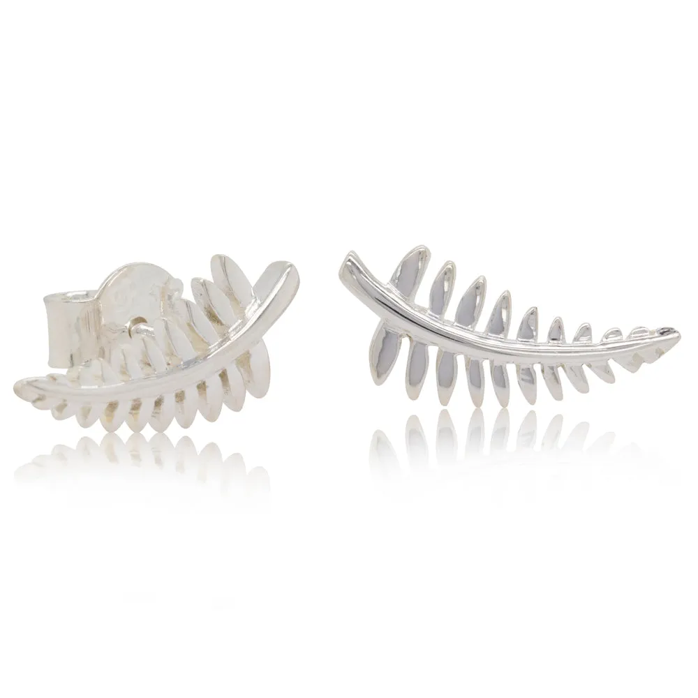 Sterling Silver Fern Earrings