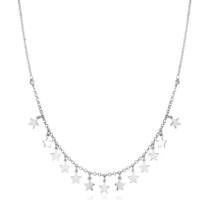 Sterling Silver Necklace with Polished Stars