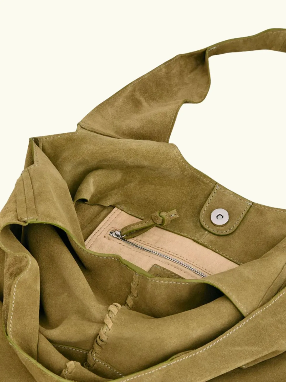 Suede Demi Bag - Green