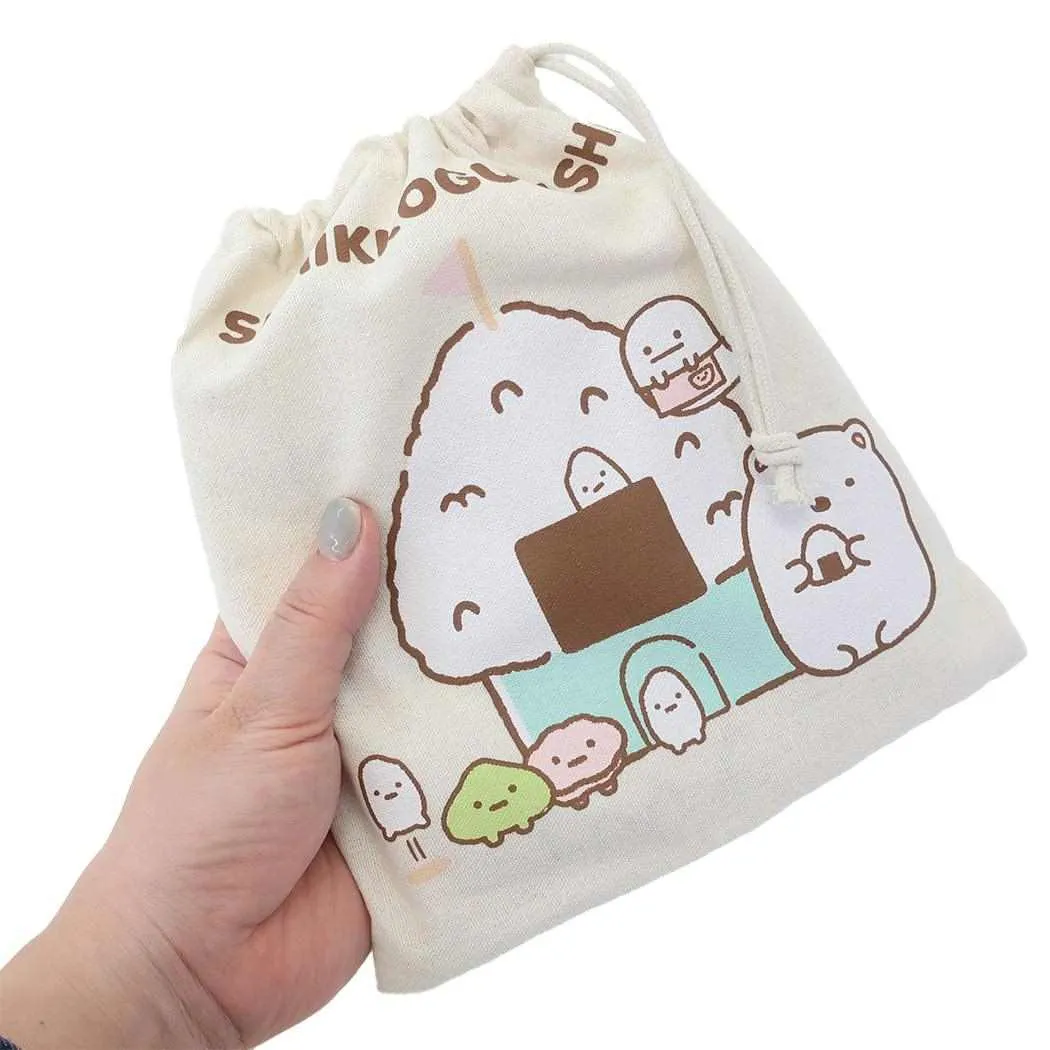 Sumikko Gurashi Rice Ball Tote Bag & Drawstring Bag Set
