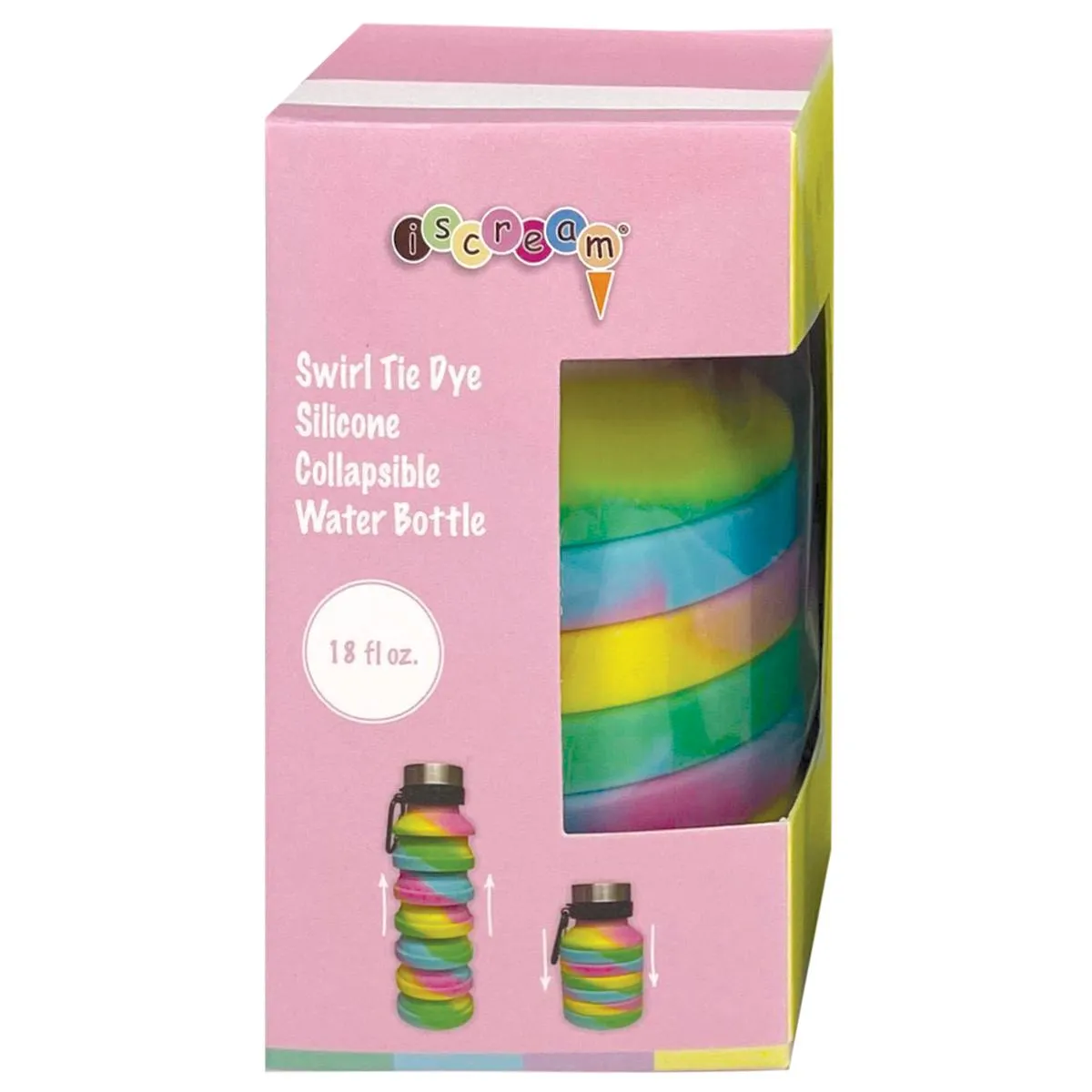 Swirl Tie Dye Collapsible Water Bottle