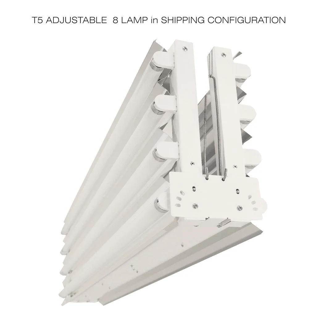 T5HO FLUORESCENT ADJUSTABLE 6 & 8 LAMP LINEAR LIGHTING FIXTURES