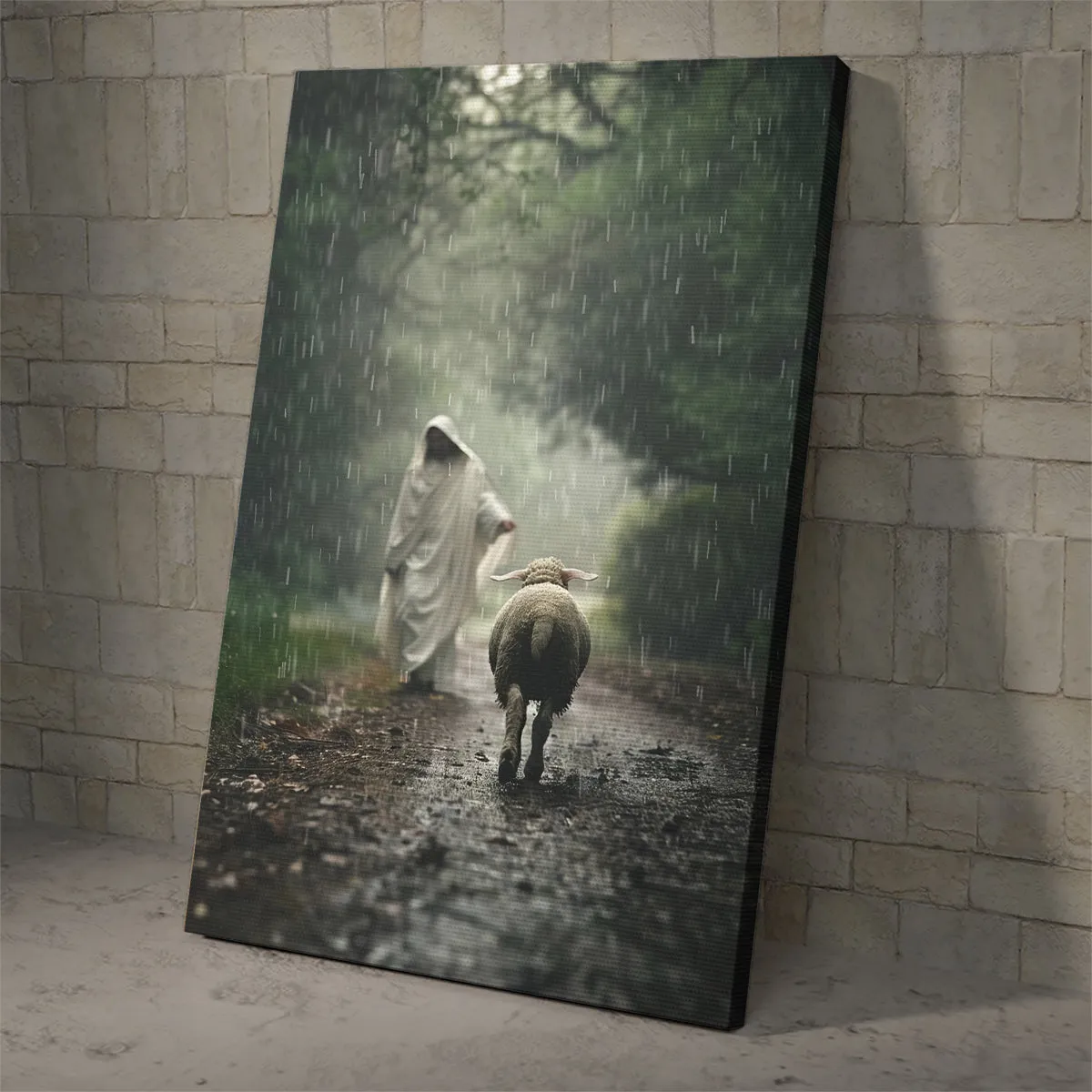 Teesdily | Jesus And Lamb Poster, Lamb Of God Poster, Christ Save The Lamb, Bible Verse Wall Art, Jesus Lover Gift, Religious Poster Canvas