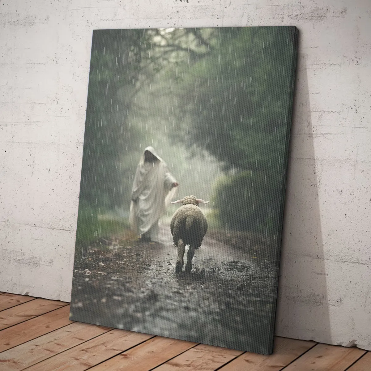 Teesdily | Jesus And Lamb Poster, Lamb Of God Poster, Christ Save The Lamb, Bible Verse Wall Art, Jesus Lover Gift, Religious Poster Canvas