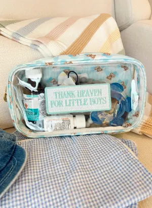 Thank Heaven | Medium Clear Bag - Blue