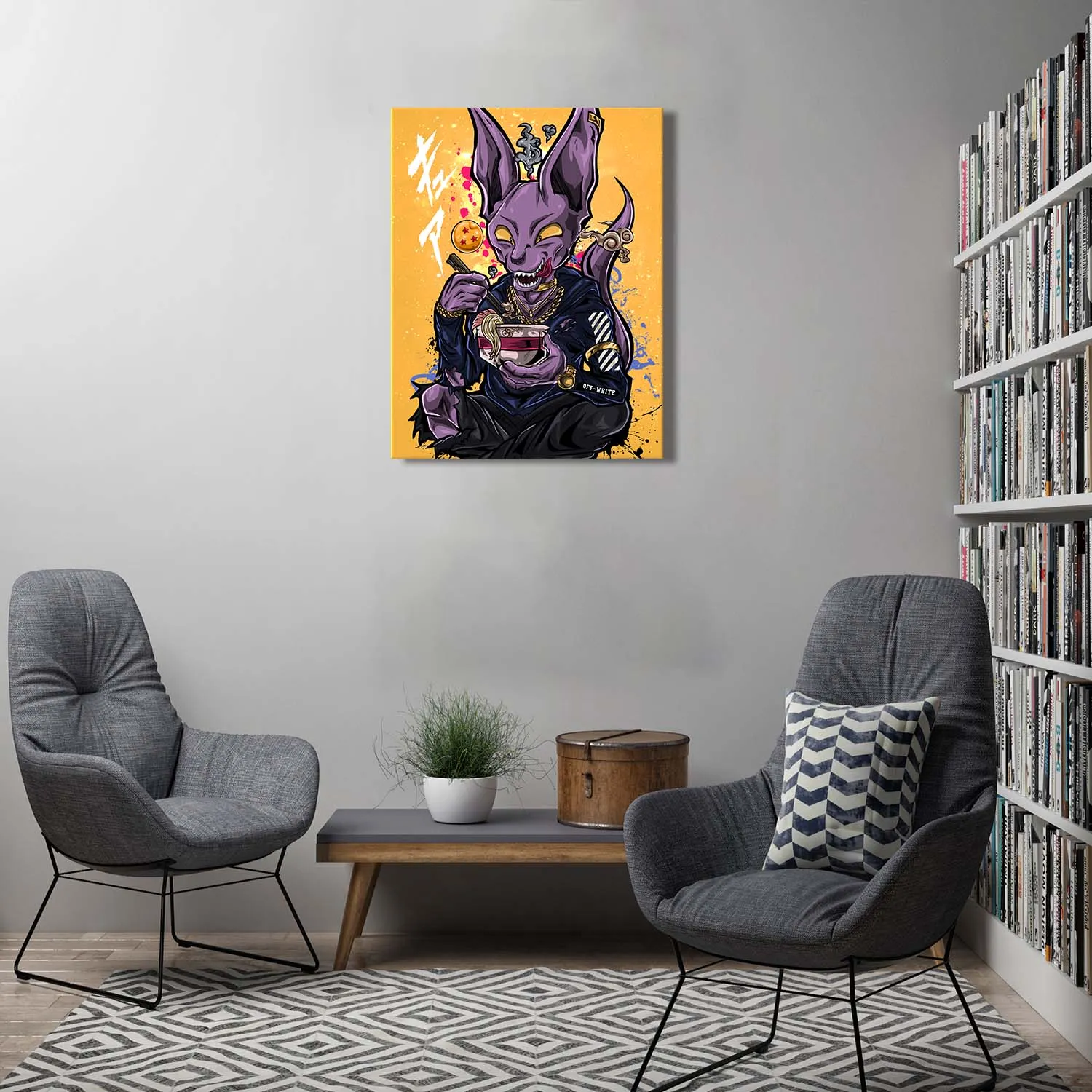 The Destroyer Eating Ramen Canvas Wall Art