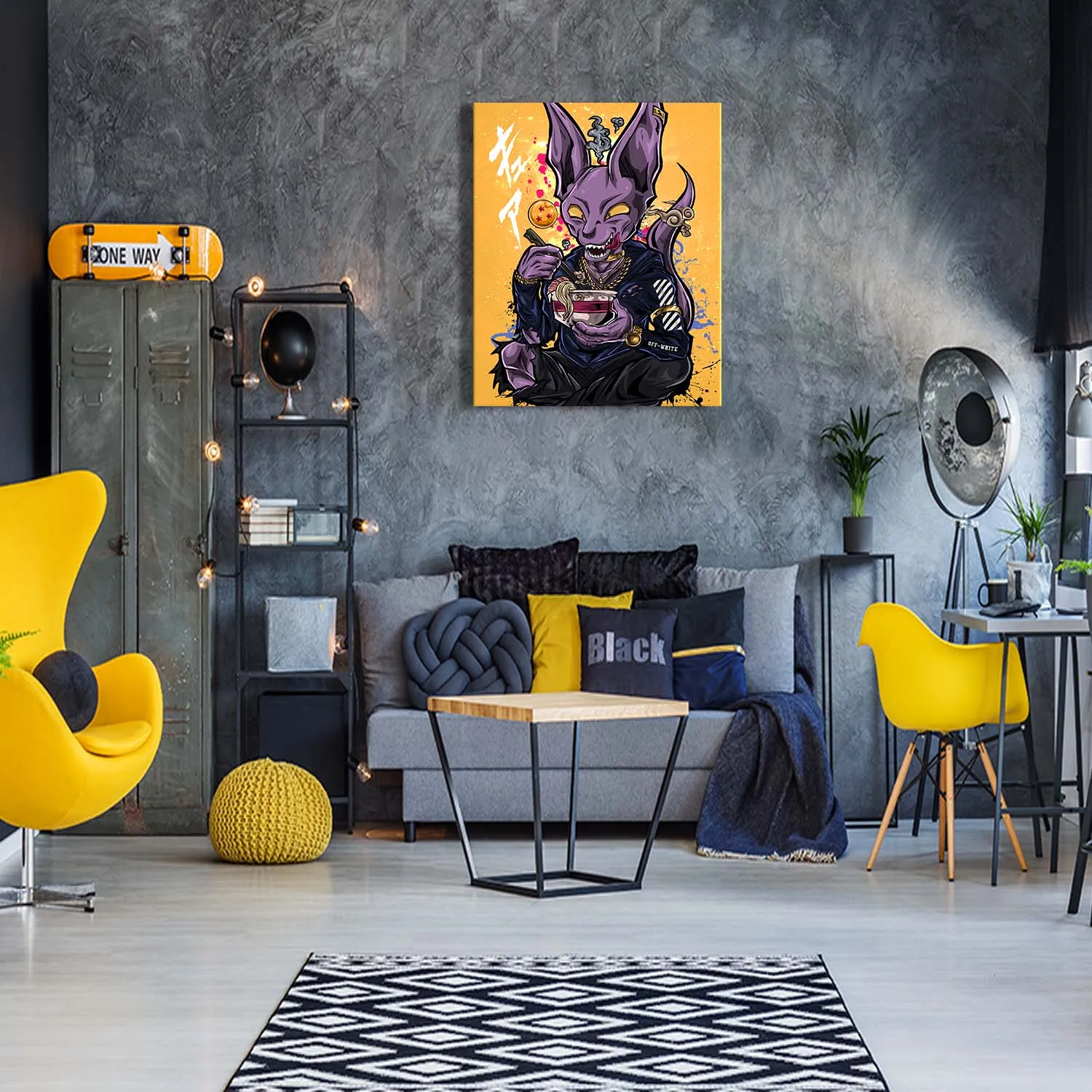The Destroyer Eating Ramen Canvas Wall Art