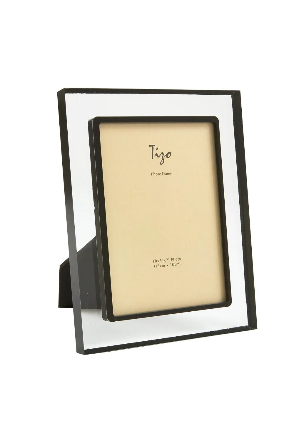 Tizo Acrylic Lucite Picture Frame in Clear with Black Border - 4 x 6