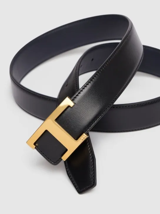 Tod&#x27;s   3.5cm Reversible logo leather belt 