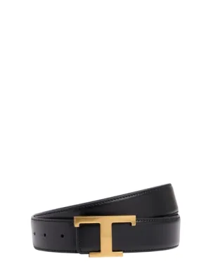 Tod&#x27;s   3.5cm Reversible logo leather belt 