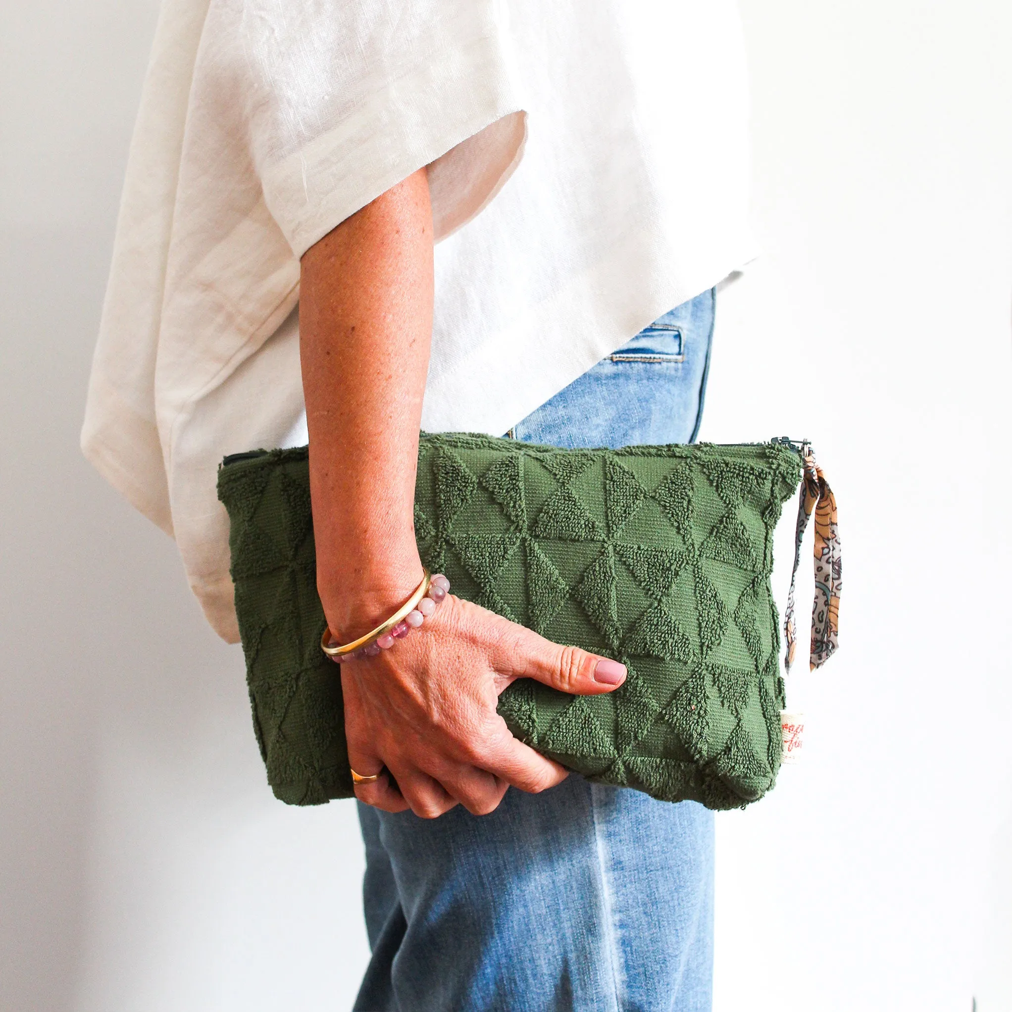 Towelling Clutch / Cosmetic Bag