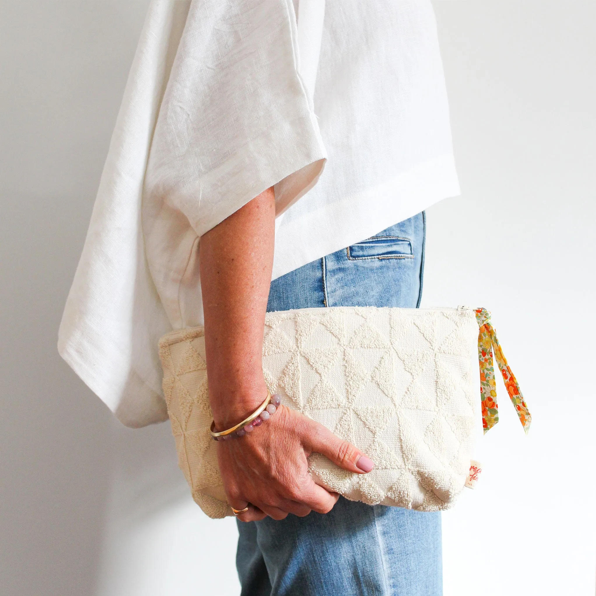 Towelling Clutch / Cosmetic Bag