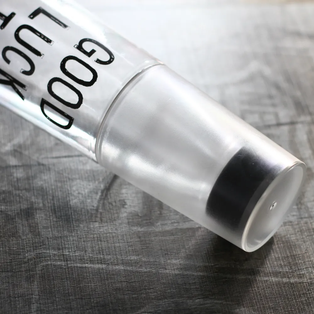 Transparent Plastic Water Bottle with Cup