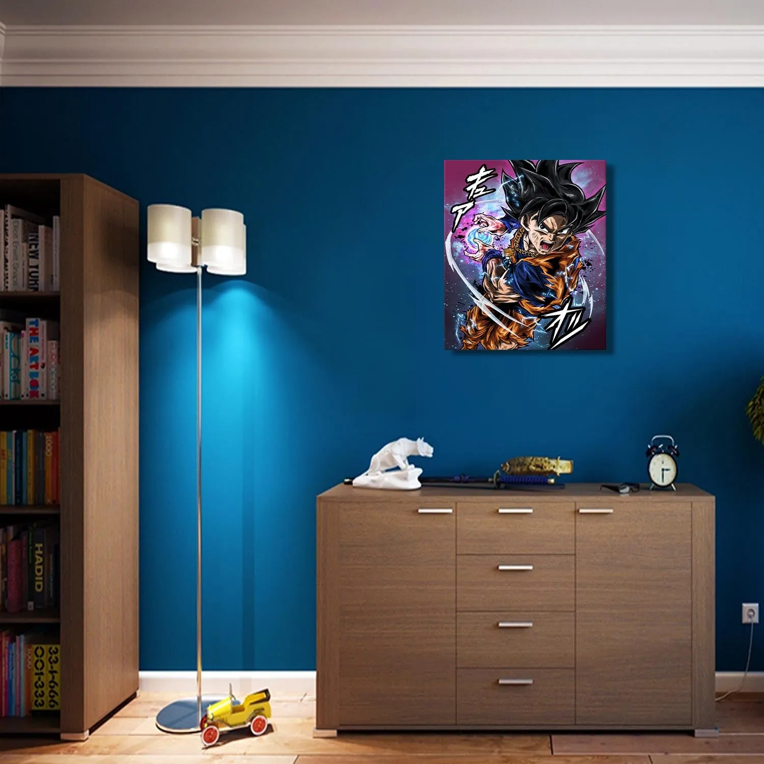 Ultra Warrior with Black Hair Canvas Wall Art