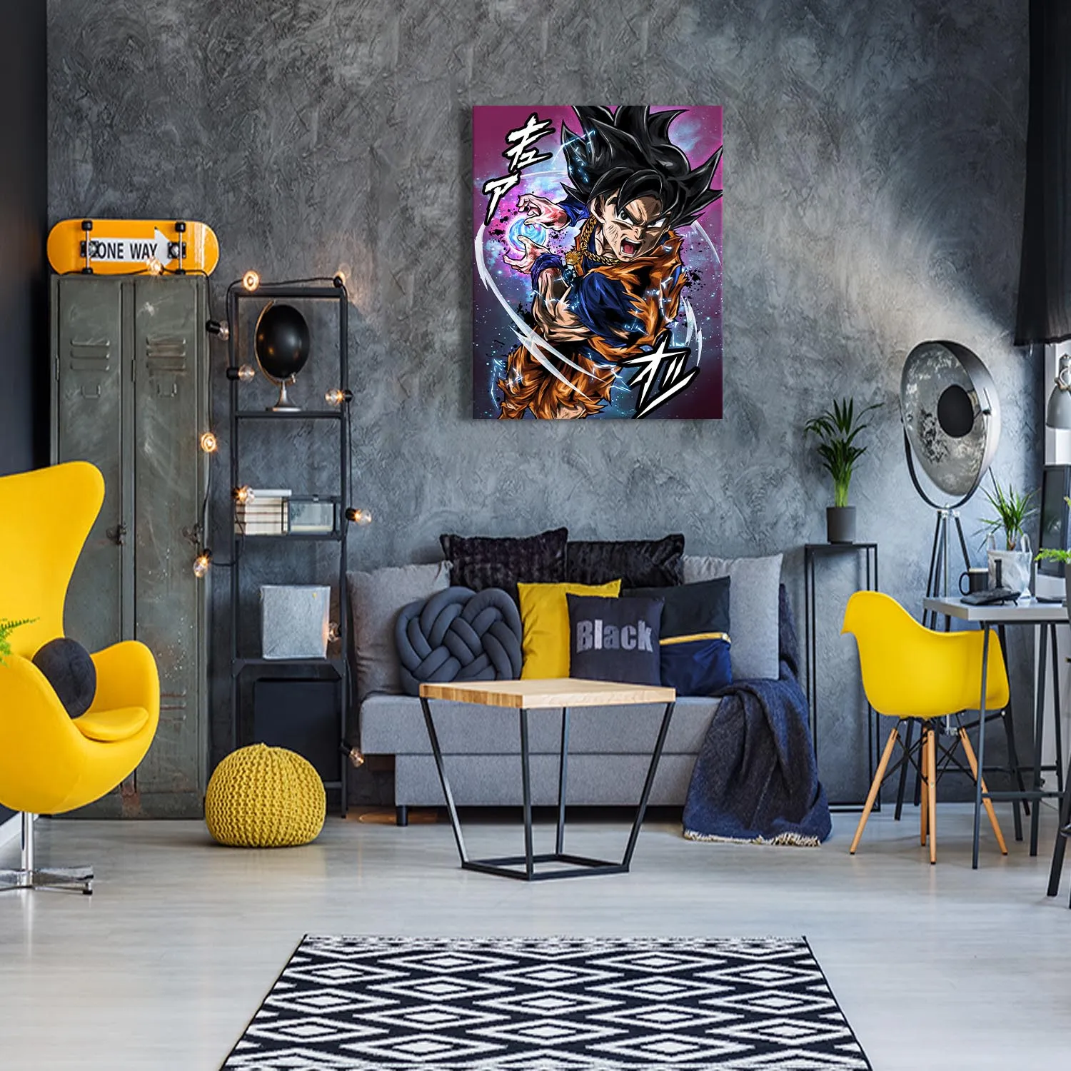 Ultra Warrior with Black Hair Canvas Wall Art