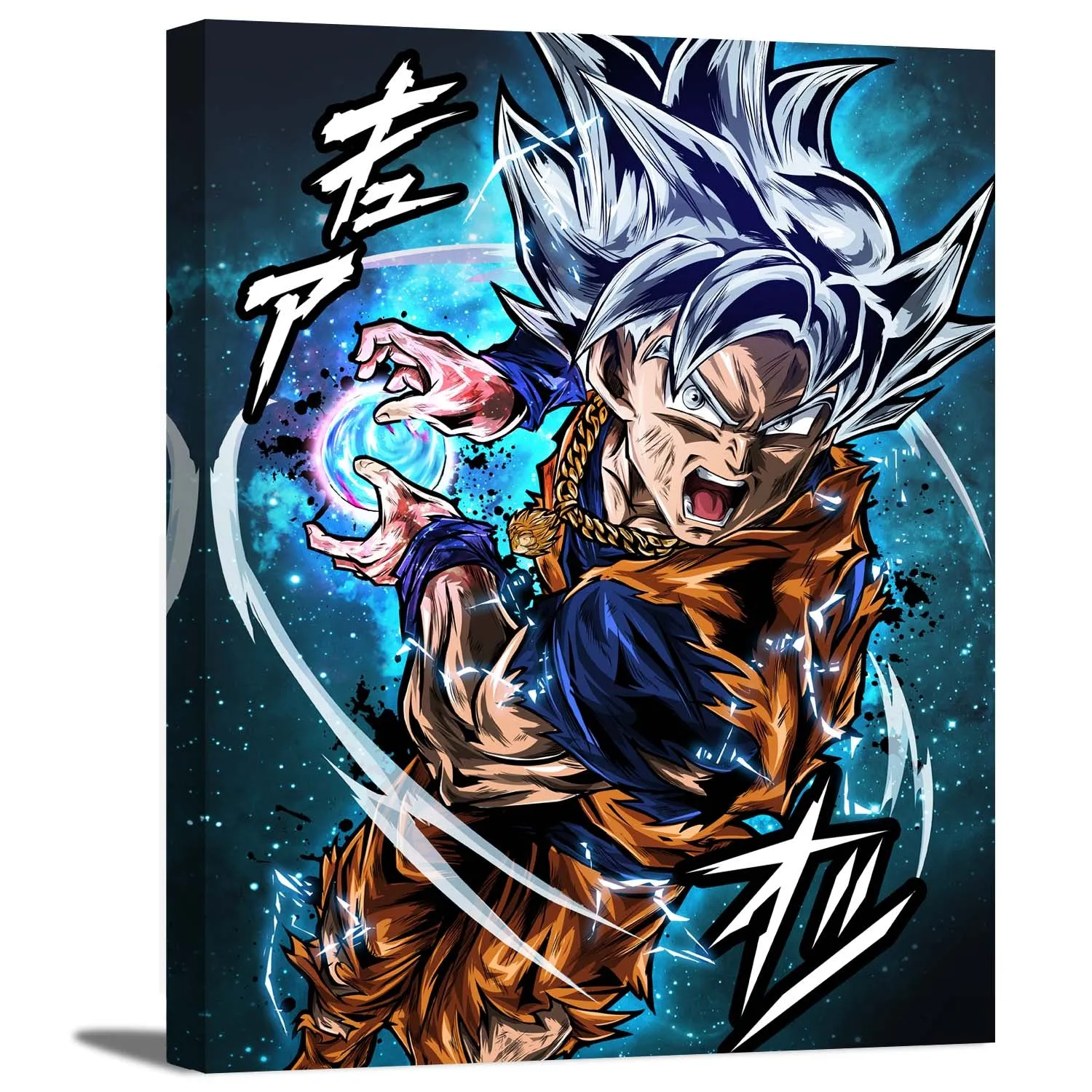 Ultra Warrior with White Hair Canvas Wall Art