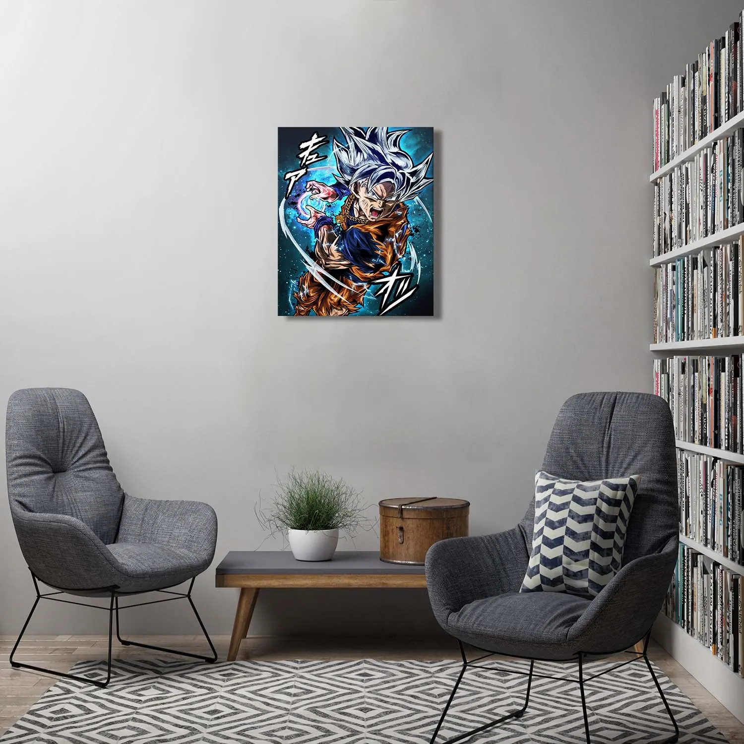 Ultra Warrior with White Hair Canvas Wall Art