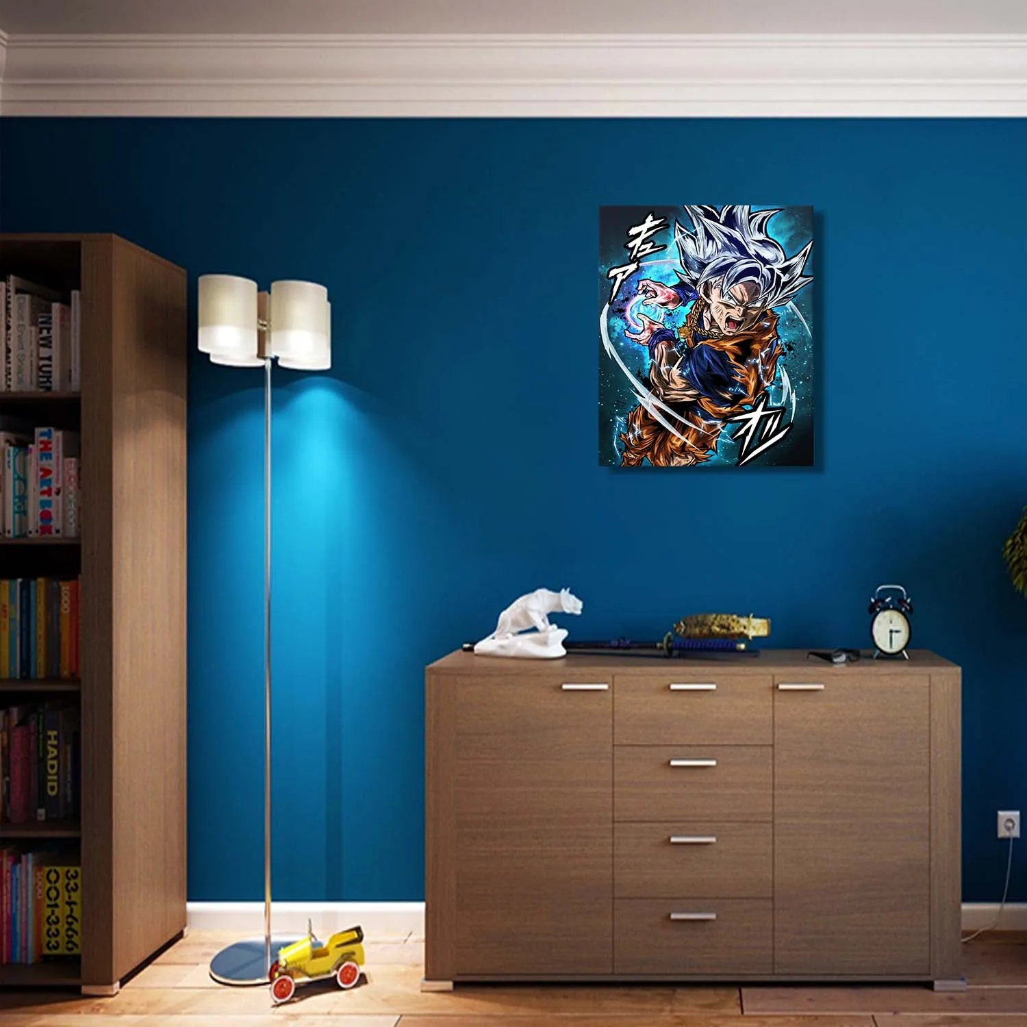 Ultra Warrior with White Hair Canvas Wall Art
