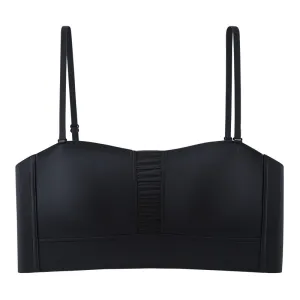 Underwear for women, seamless, thin, glossy bandeau bra, no rims, small breasts, push-up, breathable, adjustable, breast-retracting bra