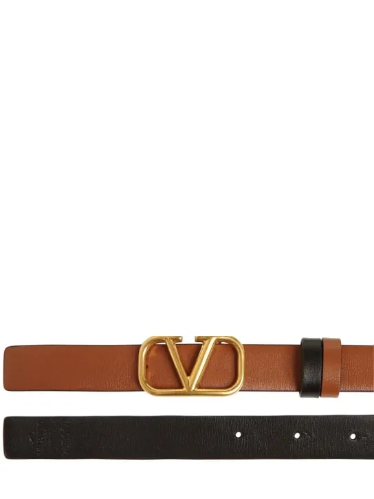 Valentino Garavani   2cm Reversible V Logo leather belt 
