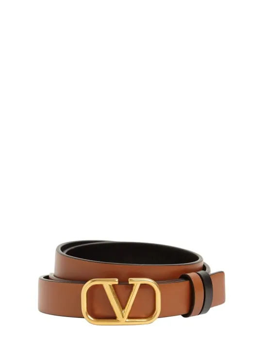 Valentino Garavani   2cm Reversible V Logo leather belt 