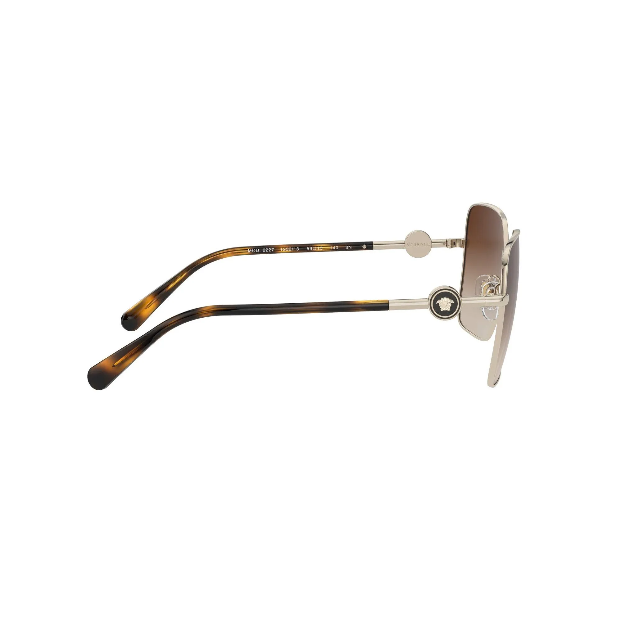 Versace Women's Gold Sunglasses with Brown Gradient Lenses VE_2227_125213_59mm
