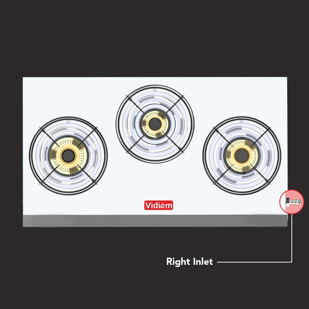 VIDIEM SS SLEEK 3 BURNER GAS STOVE