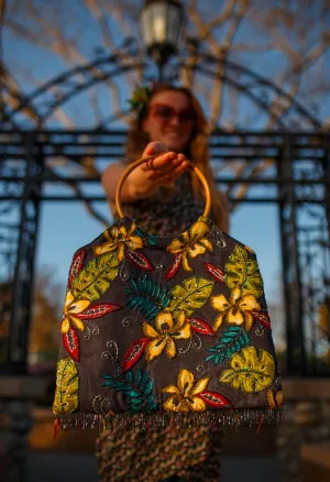 Vintage Bamboo Handle Bag