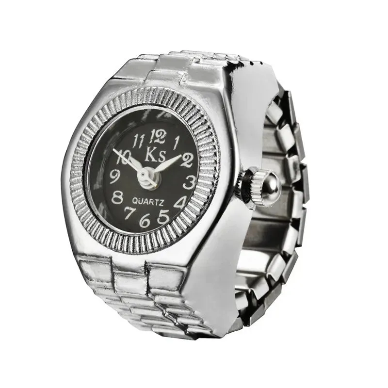 Vintage Punk Finger Watch Couple Rings
