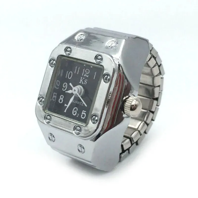 Vintage Punk Finger Watch Couple Rings
