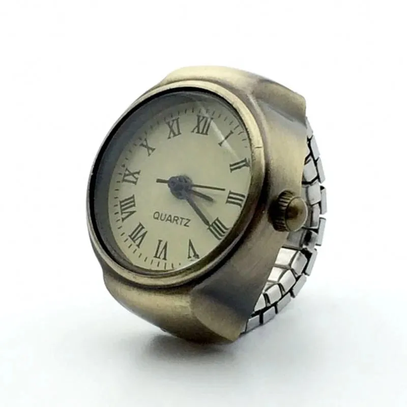 Vintage Punk Finger Watch Couple Rings