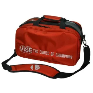 Vise 2 Ball Tote Plus Bowling Bag Clear Top Red