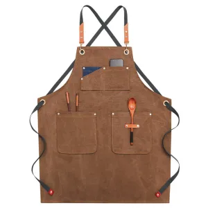 Waxed Waterproof Canvas Aprons with Pockets 1936