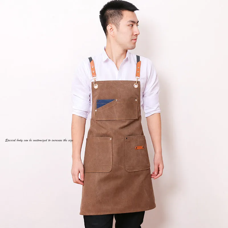 Waxed Waterproof Canvas Aprons with Pockets 1936