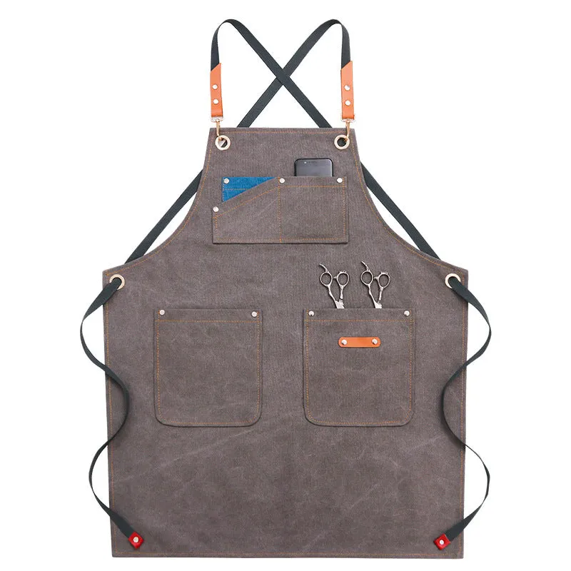 Waxed Waterproof Canvas Aprons with Pockets 1936
