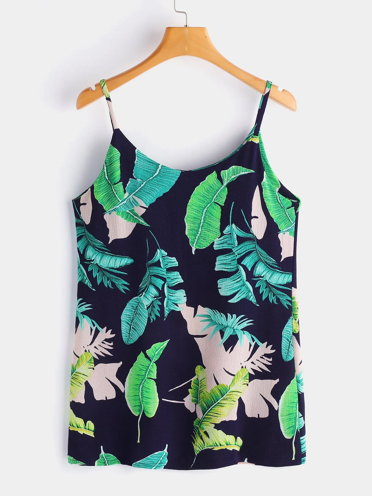 Wholesale Navy Scoop Neck Sleeveless Floral Print Backless Spaghetti Strap Mini Dress