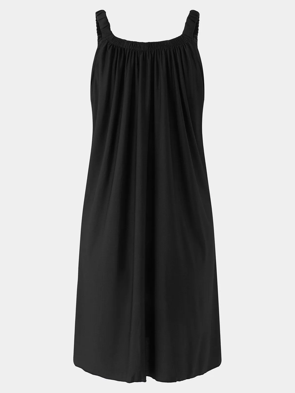 Wholesale Round Neck Sleeveless Plain Spaghetti Strap Mini Dress