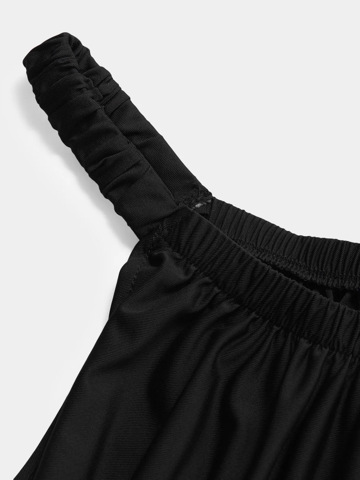 Wholesale Round Neck Sleeveless Plain Spaghetti Strap Mini Dress
