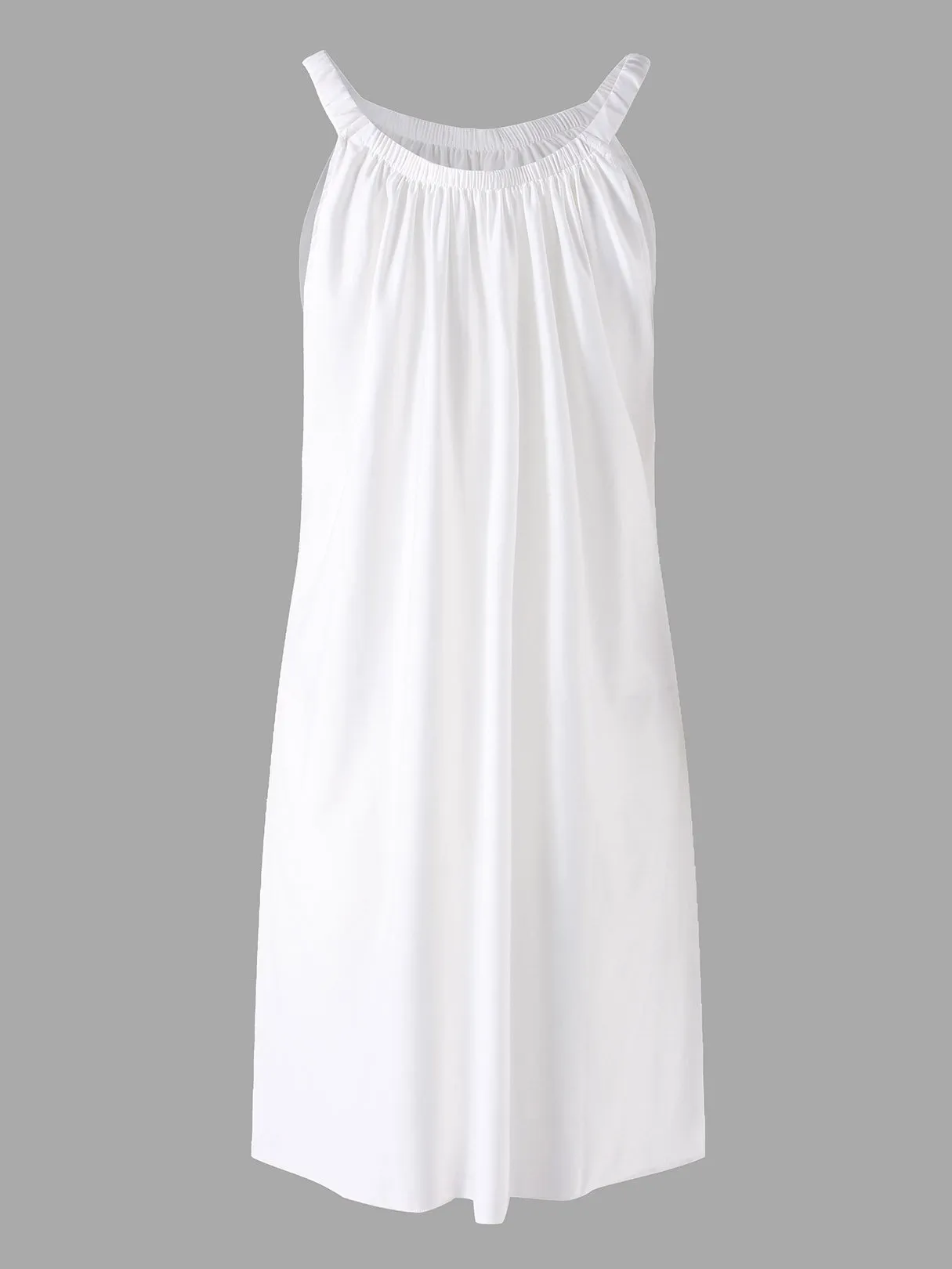 Wholesale Round Neck Sleeveless Plain Spaghetti Strap Mini Dress