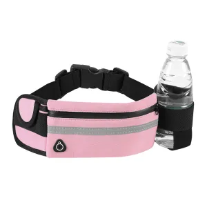 Wholesale Silk screen printing outdoor sports waist bag mobile phone running belt multifunctional men and women invisible water bottle bag