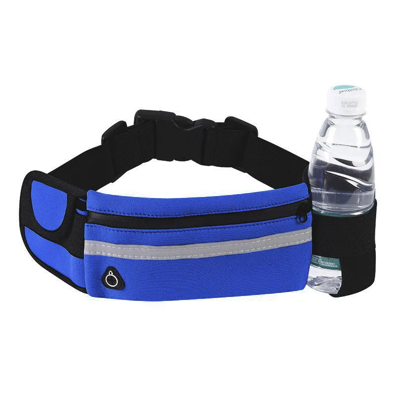 Wholesale Silk screen printing outdoor sports waist bag mobile phone running belt multifunctional men and women invisible water bottle bag