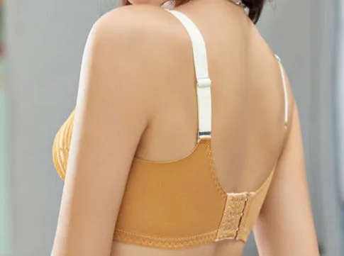 Women Boneless Lace underwear Adjustable bra with thin top and thick bottom Bra