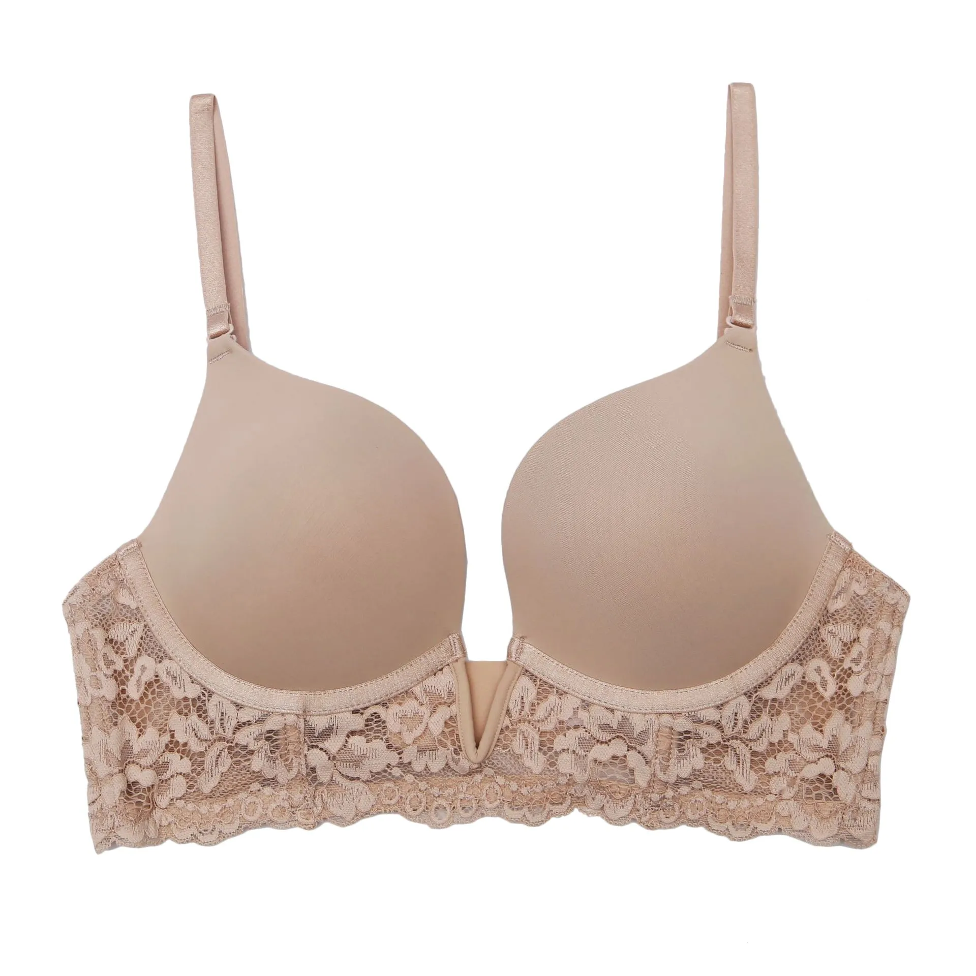women's deep V sexy underwear small chest gathered seamless bra female sexy lace bra