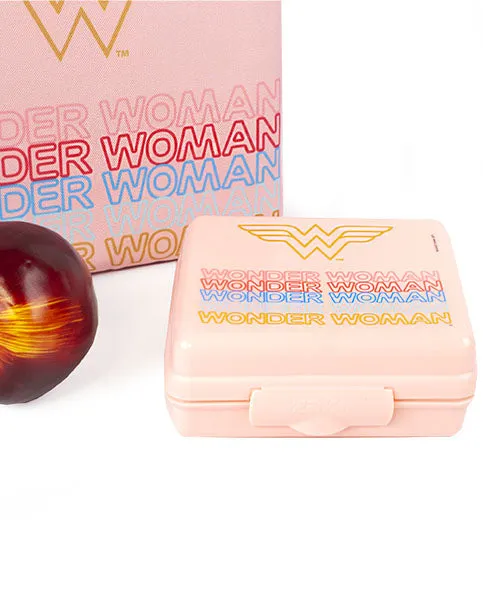 Wonder Woman Rectangular Tote Style 3 Piece Lunch Bag Pink